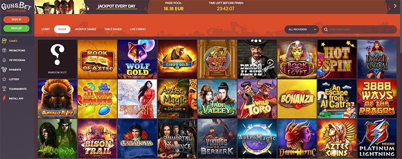 Gunsbet Casino Games 